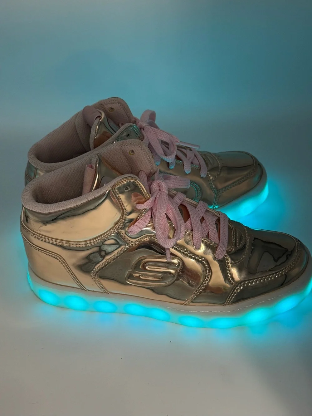 Skechers Energy Lights Dance n Dazzle Metallic Rose Gold - 11 Light Modes